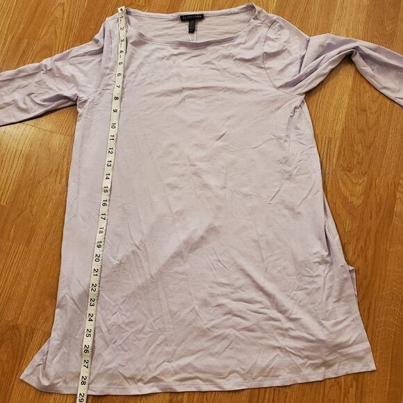 Eileen Fisher Ballet Neck Long Sleeve Tunic in Purple/Lavender - NEW - Picture 9 of 12